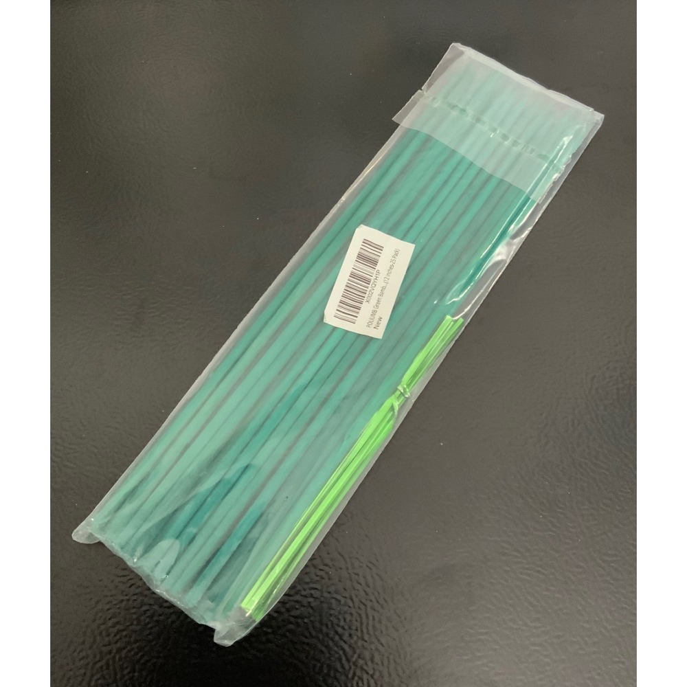 Green Bamboo Sticks 12" Tall 25‎ Pack with Ties